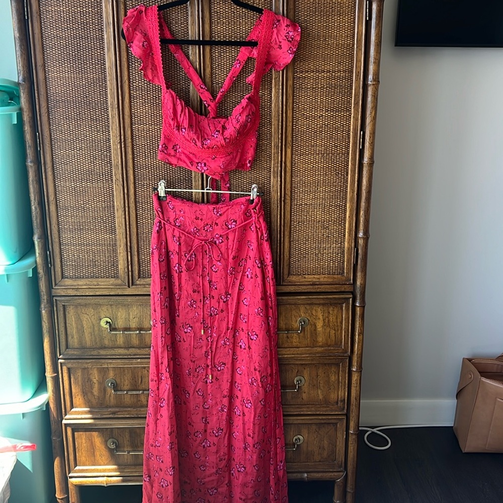 Free people maxi skirt set
